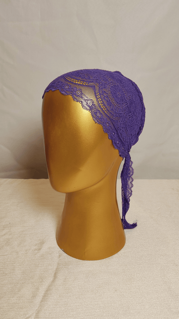 Plain Lace Cap - Violet